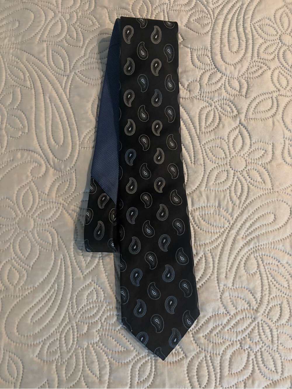 Black Paisley Tie By Tommy Hilfiger